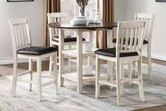 Kiwi White Wash Counter Height Table - Ornate Home