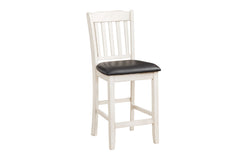 Kiwi Whitewash / Dark Cherry 5-piece Dinig Table Set - Ornate Home