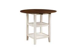 Kiwi Whitewash / Dark Cherry 5-piece Dinig Table Set - Ornate Home