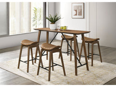 Klamath Walnut Counter Ht. Chair (Set of 2) - Ornate Home