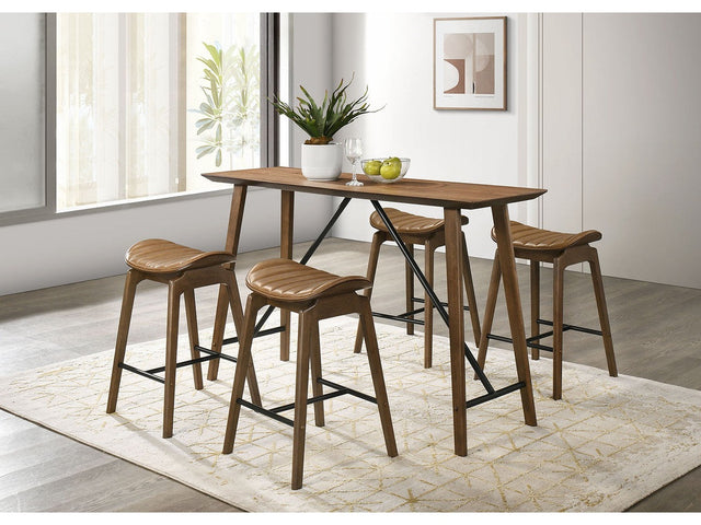 Klamath Walnut Counter Ht. Chair (Set of 2) - Ornate Home