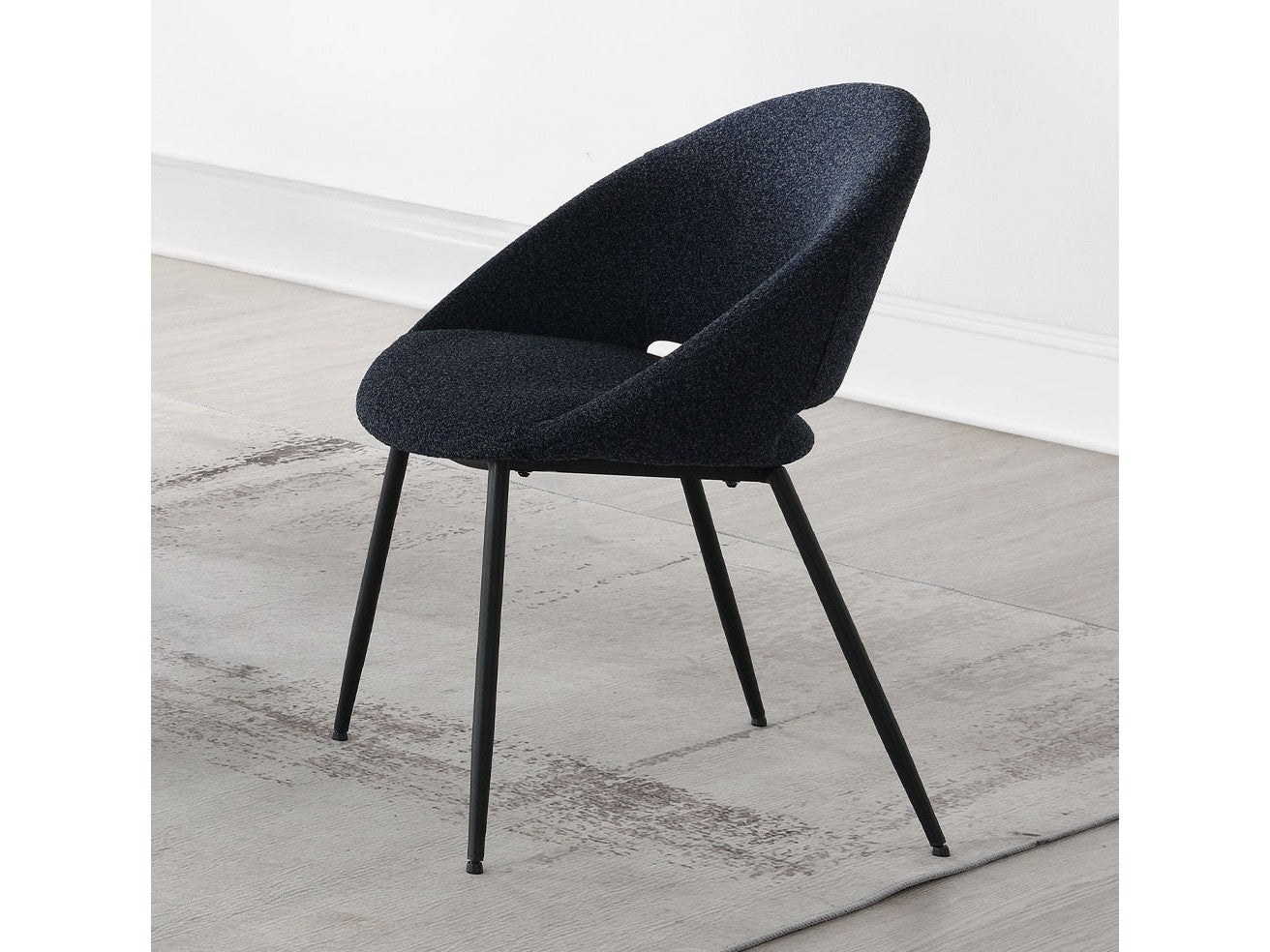 Klaus Navy/Black Side Chair (Set of 2) - Ornate Home