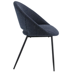 Klaus Navy/Black Side Chair (Set of 2) - Ornate Home