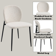 Klaus White/Black Side Chair (Set of 2) - Ornate Home
