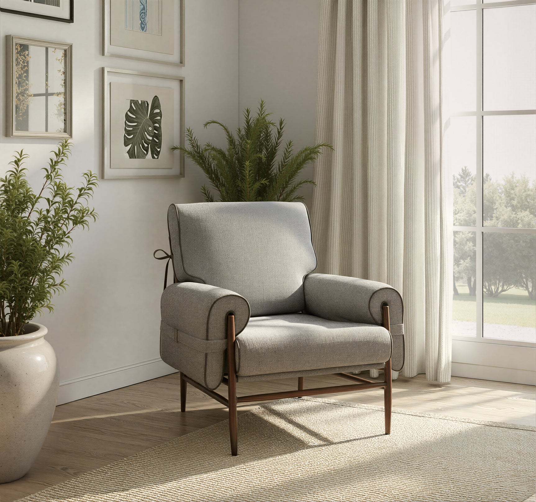 Klem Gray Accent Chair - Ornate Home