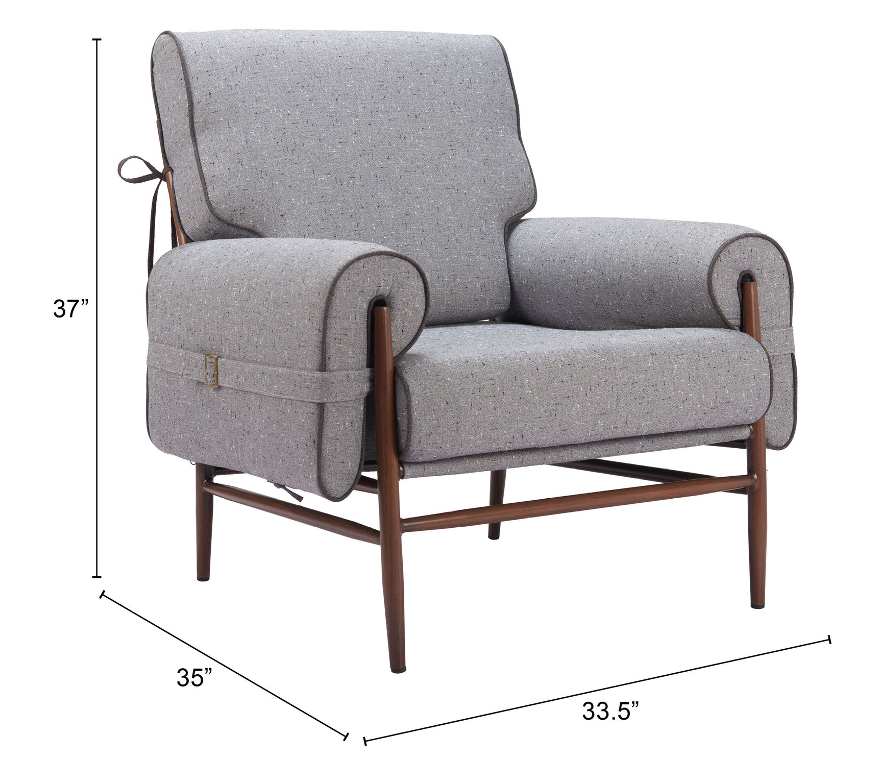 Klem Gray Accent Chair - Ornate Home