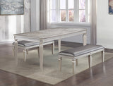 Klina Silver Champagne Dining Bench - Ornate Home