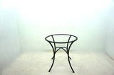 Kline Matte Black 48-inch Round Glass Top Dining Table - Ornate Home