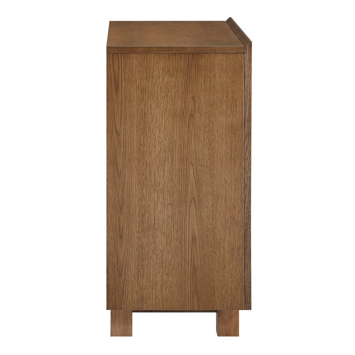 Kline Oak Walnut Stripe 2-Door Striped Accent Cabinet - Ornate Home