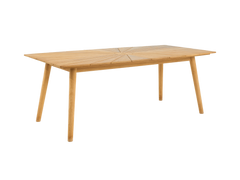 Klint 7-Piece Rectangular Teak Outdoor Dining Set with Stacking Armchairs - Ornate Home