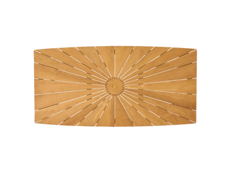 Klint 7-Piece Rectangular Teak Outdoor Dining Set with Stacking Armchairs - Ornate Home