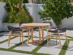 Klint Teak Outdoor Dining Stacking Armchair (Set of 4) - Ornate Home