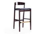 Klismos Barstool in Black and Dark Walnut - Ornate Home