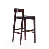 Klismos Barstool in Black and Dark Walnut - Ornate Home