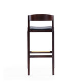 Klismos Barstool in Black and Dark Walnut - Ornate Home