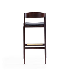 Klismos Barstool in Black and Dark Walnut (set of 2) - Ornate Home