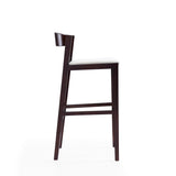 Klismos Barstool in Ivory and Dark Walnut - Ornate Home