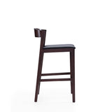 Klismos Counter Stool in Black and Dark Walnut - Ornate Home