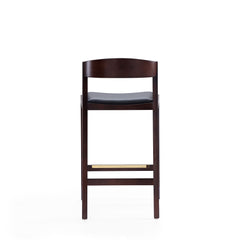 Klismos Counter Stool in Black and Dark Walnut (set of 2) - Ornate Home