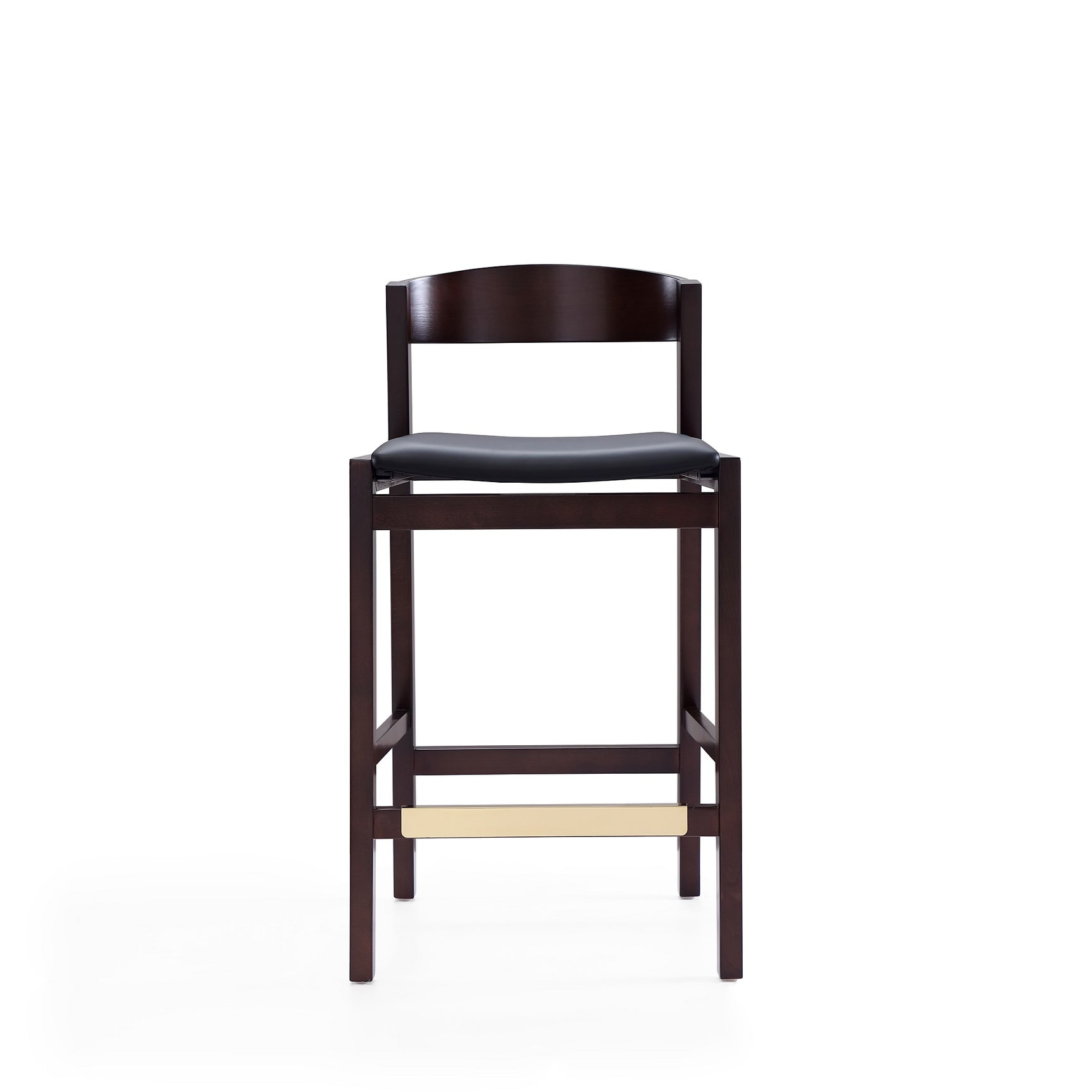 Klismos Counter Stool in Black and Dark Walnut (set of 3) - Ornate Home