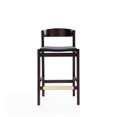 Klismos Counter Stool in Black and Dark Walnut (set of 3) - Ornate Home