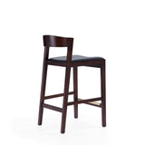 Klismos Counter Stool in Black and Dark Walnut (set of 3) - Ornate Home