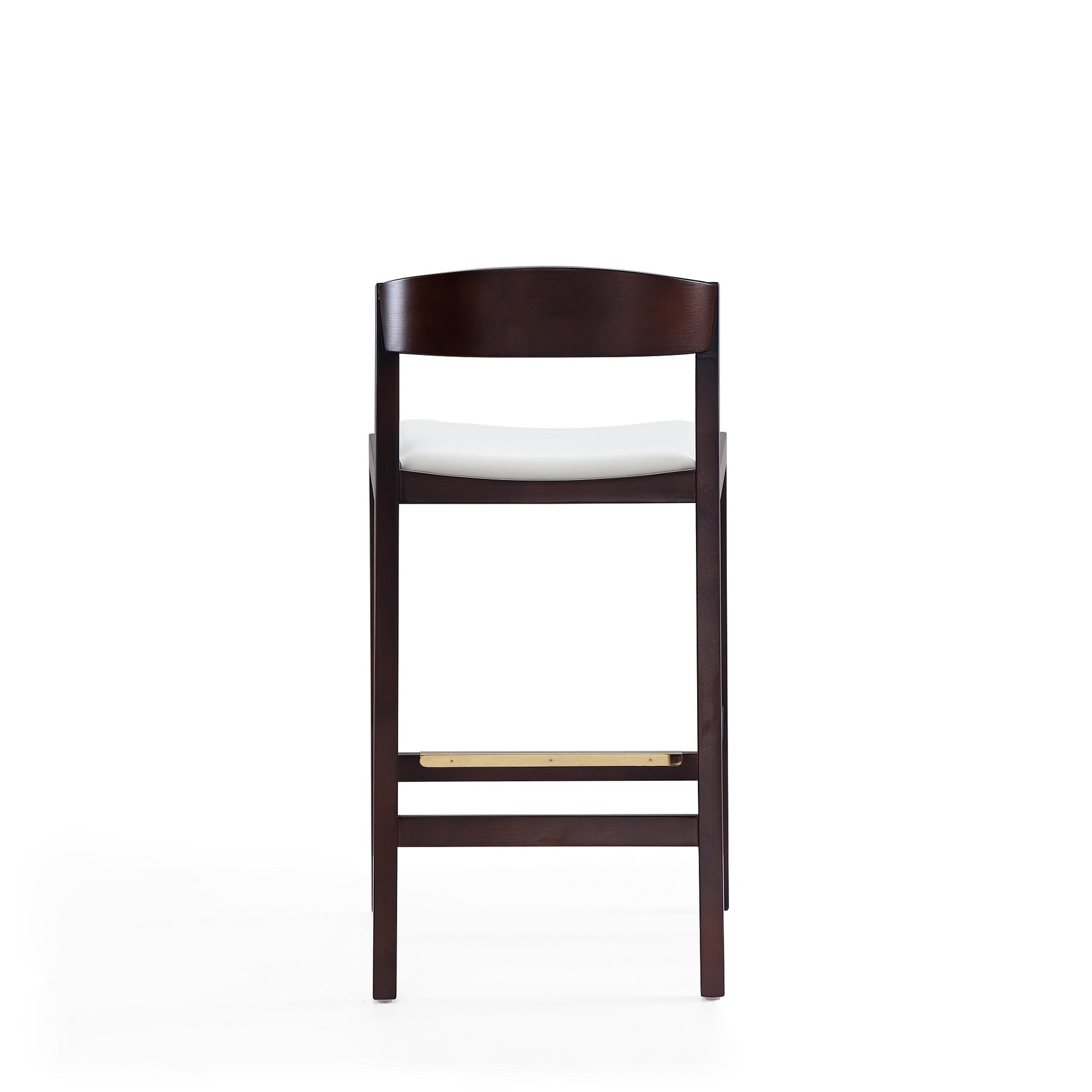 Klismos Counter Stool in Ivory and Dark Walnut (set of 2) - Ornate Home