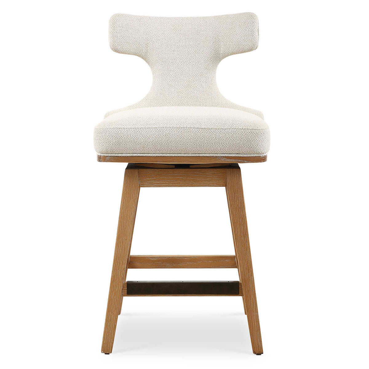 Klismos Off-White Fabric Counter Stool - Ornate Home
