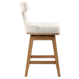 Klismos Off-White Fabric Counter Stool - Ornate Home