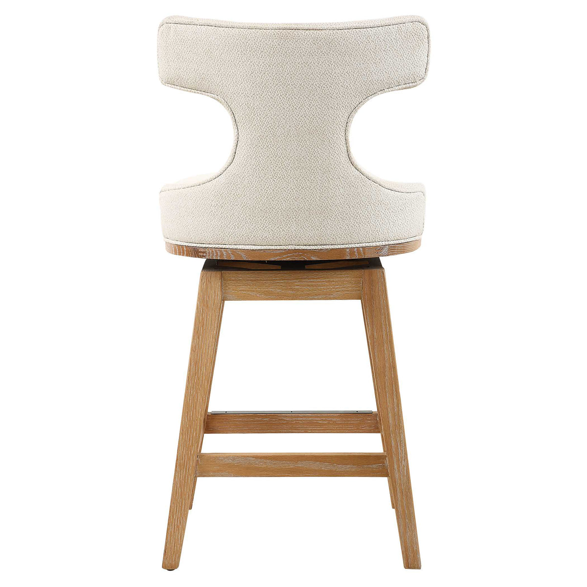 Klismos Off-White Fabric Counter Stool - Ornate Home