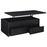 Knapp Black 2-piece Lift Top Coffee Table Set - Ornate Home