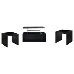 Knapp Black 3-piece Lift Top Coffee Table Set - Ornate Home