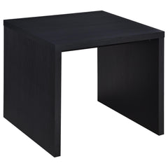 Knapp Black Engineered Wood Square Side End Table - Ornate Home