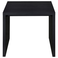 Knapp Black Engineered Wood Square Side End Table - Ornate Home