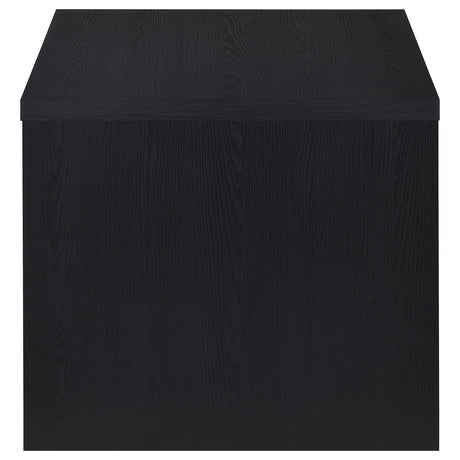 Knapp Black Engineered Wood Square Side End Table - Ornate Home
