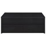 Knapp Black Lift Top Cocktail Coffee Table with Dual Drawers - Ornate Home
