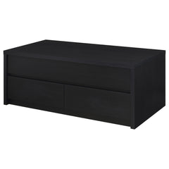 Knapp Black Lift Top Cocktail Coffee Table with Dual Drawers - Ornate Home