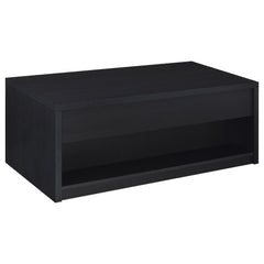 Knapp Black Lift Top Cocktail Coffee Table with Dual Drawers - Ornate Home