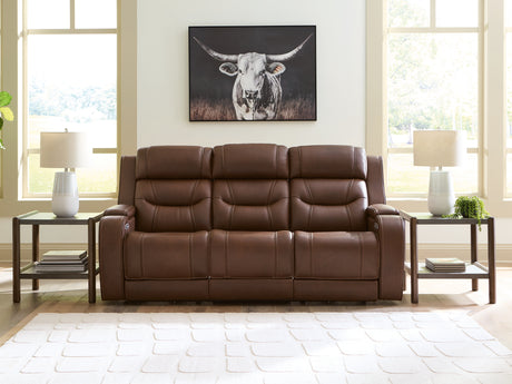 Knightington Brown PWR REC Sofa w/Audio Seating - Ornate Home