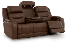 Knightington Brown PWR REC Sofa w/Audio Seating - Ornate Home