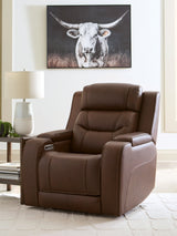 Knightington Brown Power Recliner w/Audio Seating (Online Special Price) - Ornate Home