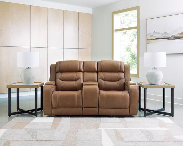 Knightington Caramel PWR REC Love w/Audio Seating - Ornate Home