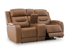 Knightington Caramel PWR REC Love w/Audio Seating - Ornate Home