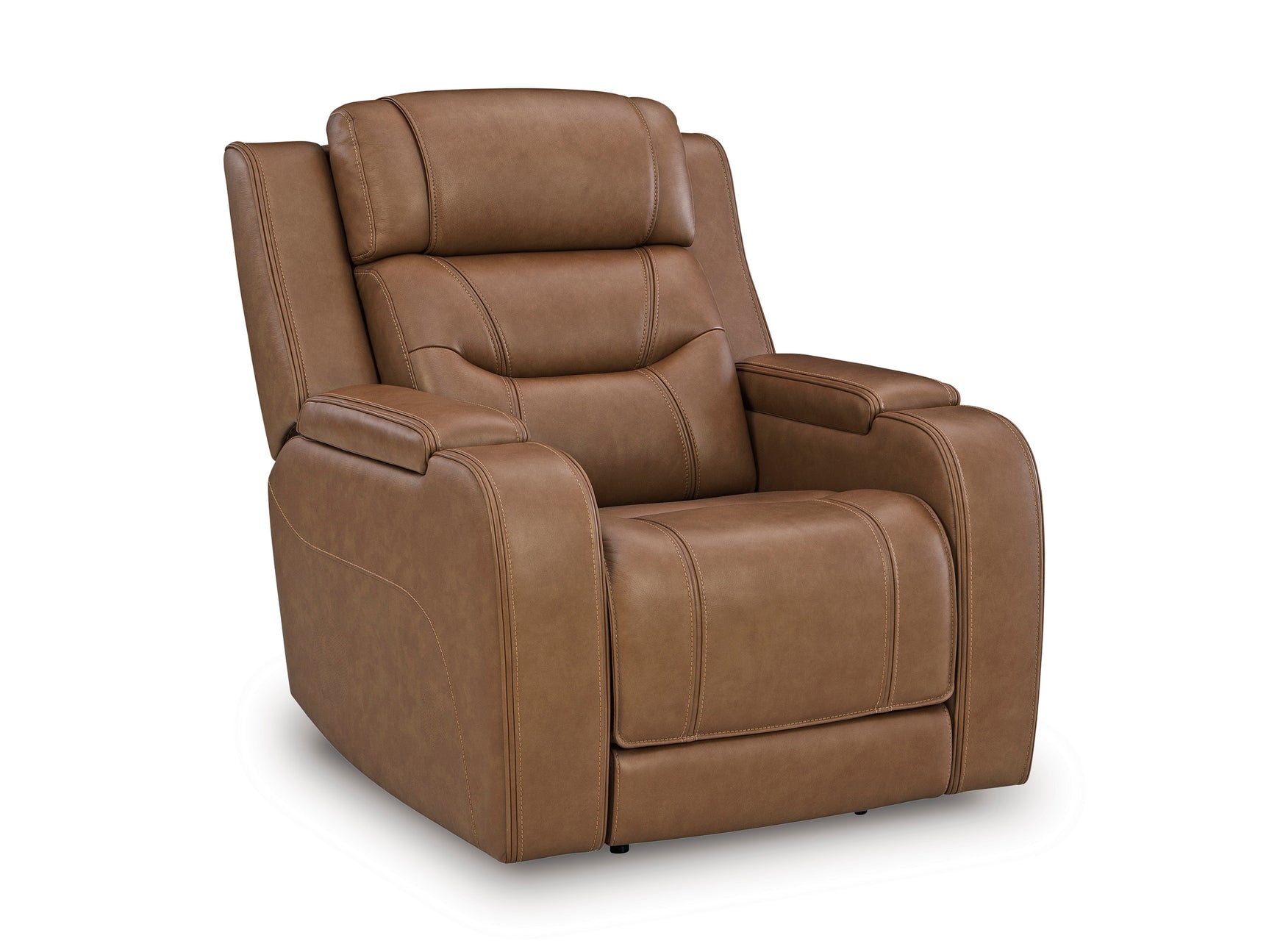 Knightington Caramel Power Recliner w/Audio Seating - Ornate Home