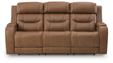 Knightington Caramel Power Reclining Sofa, Loveseat and Recliner - Ornate Home