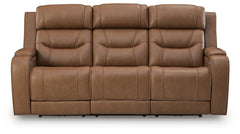Knightington Caramel Power Reclining Sofa, Loveseat and Recliner - Ornate Home