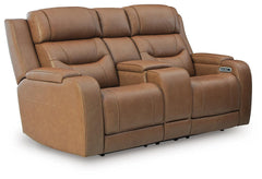 Knightington Caramel Power Reclining Sofa, Loveseat and Recliner - Ornate Home