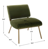 Knoll Green Mid-Century Accent Chair - Ornate Home