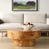 Knots Poplar Round Coffee Table - Ornate Home