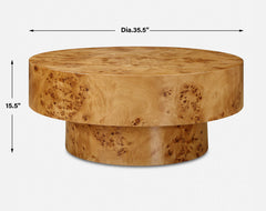 Knots Poplar Round Coffee Table - Ornate Home